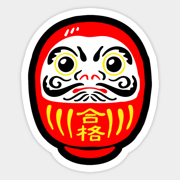 Daruma Sticker by RedOni Clothing